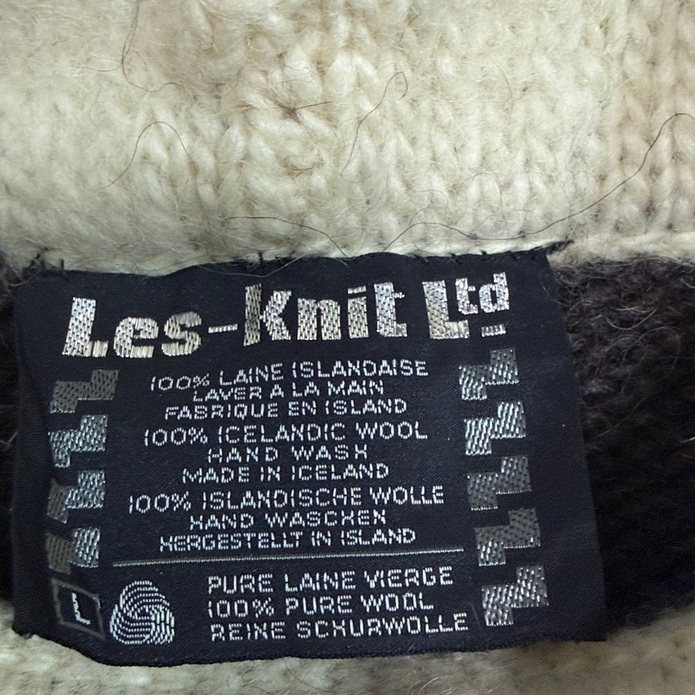 Men's Turtleneck Sweater - Cream and Black - Picture 2 of 6